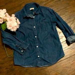 Cat & Jack denim button down for girls